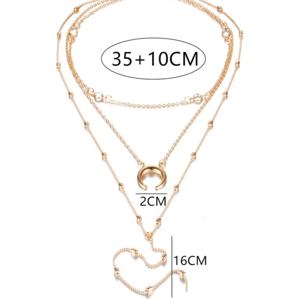 *Naomi* Layered Chain Necklace - Picture 3 of 7